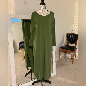 Chic Olive Long Sleeve Dress